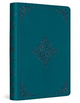 ESV Compact Bible Deep Teal Fleur-De-Lis Design (Black Letter Edition)