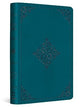 ESV Compact Bible Deep Teal Fleur-De-Lis Design (Black Letter Edition)