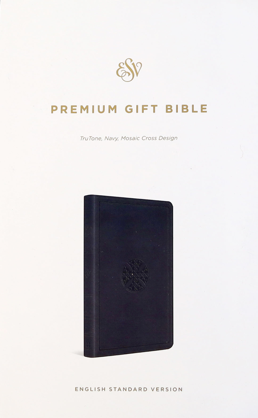 ESV Premium Gift Bible Navy Mosaic Cross Design (Black Letter Edition)