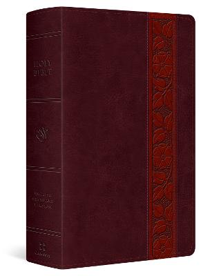 ESV Large Print Personal Size Bible Mahogany Trellis Design (Red Letter Edition)