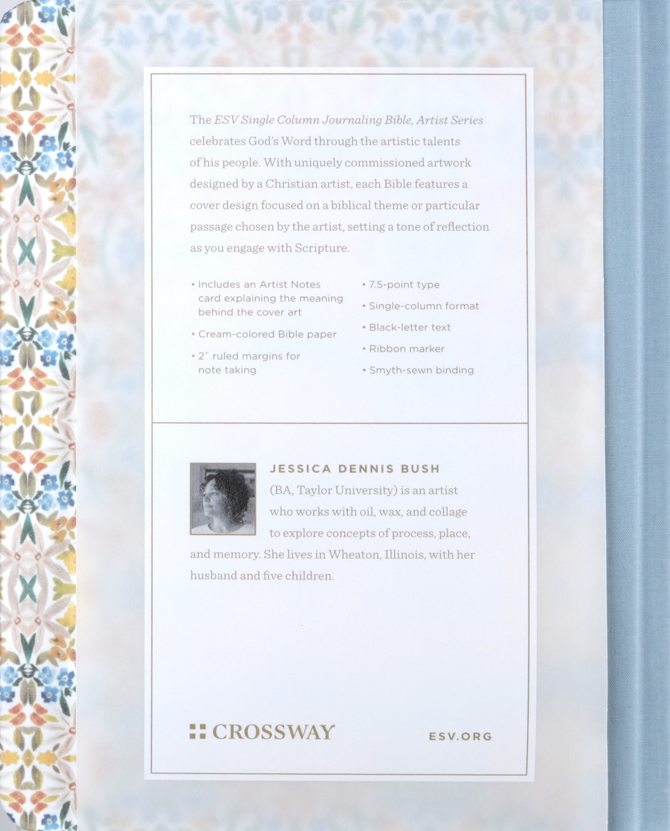 ESV Single Column Journaling Bible Artist Series Jessica Bush Flourish