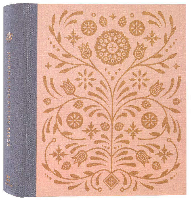 ESV Journaling Study Bible Blush/Ochre Floral Design