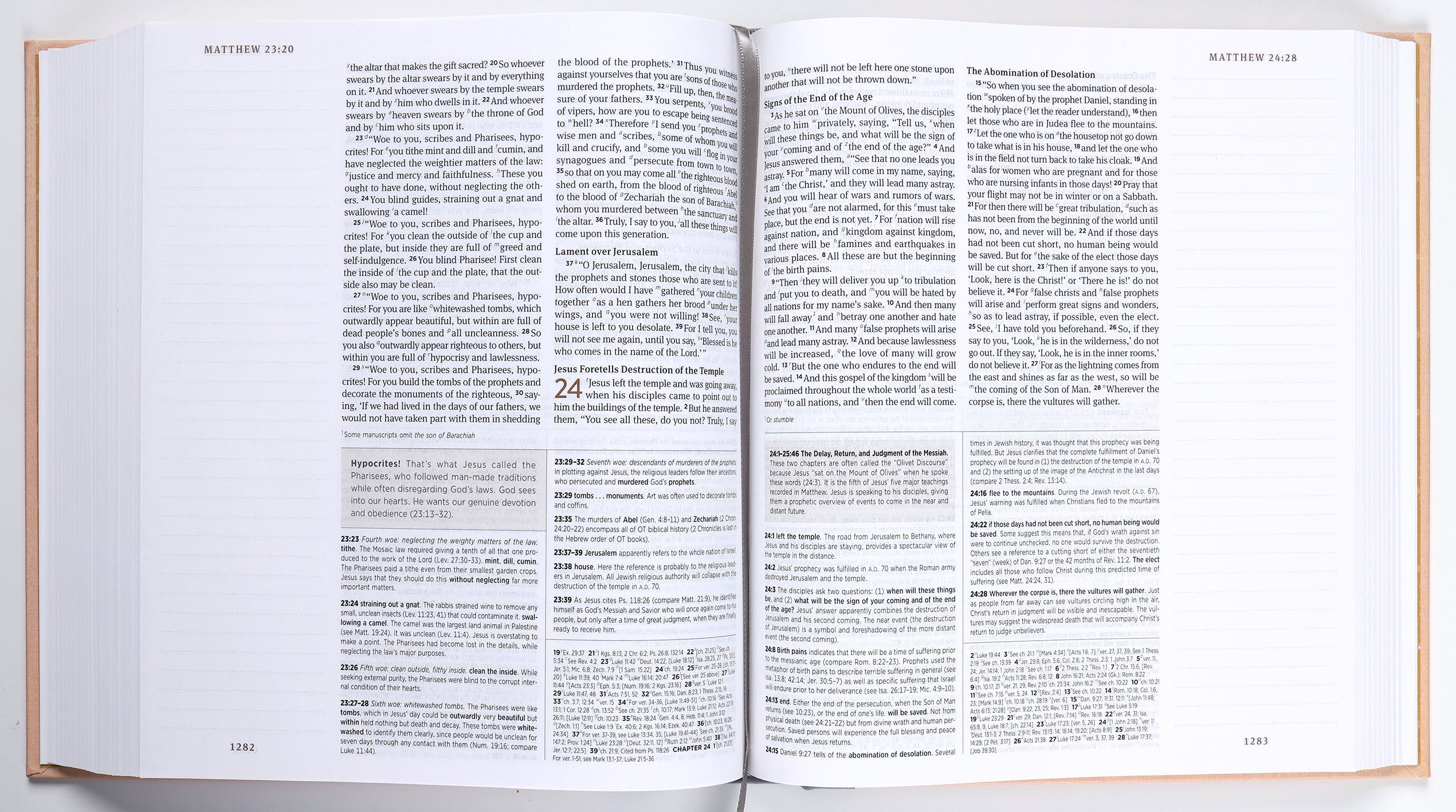 ESV Journaling Study Bible Blush/Ochre Floral Design