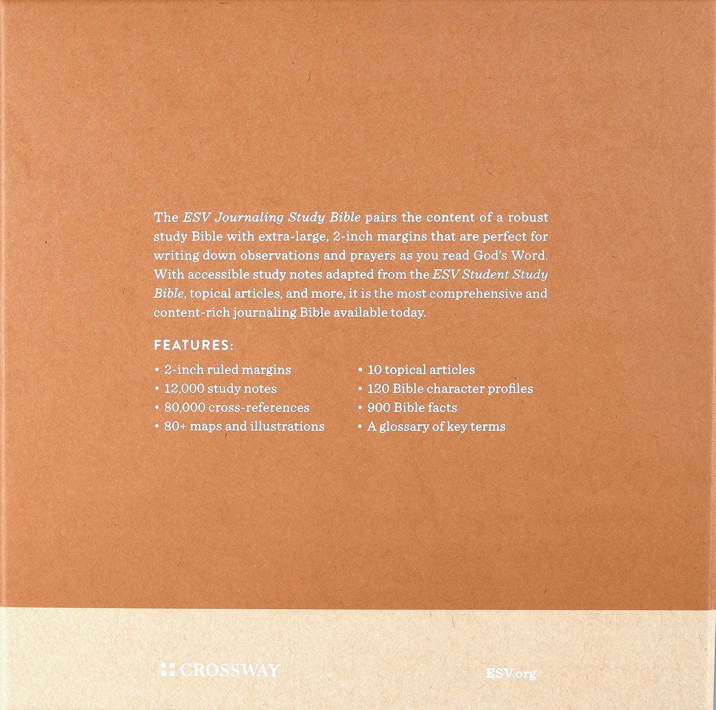 ESV Journaling Study Bible Brown Flap With Strap