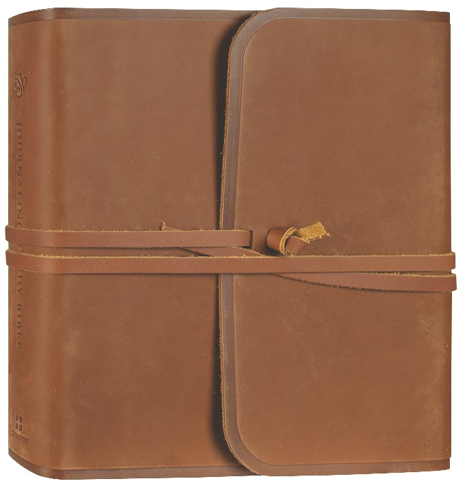 ESV Journaling Study Bible Brown Flap With Strap