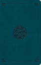 ESV Large Print Personal Size Bible Deep Teal, Emblem Design (Red Letter Edition)