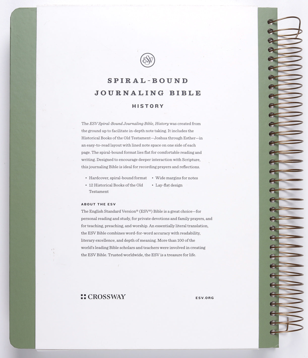 ESV Journaling Bible, History (Spiral Hardcover)