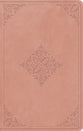 ESV Large Print Value Thinline Bible, Blush Rose, Fleur-de-lis Design
