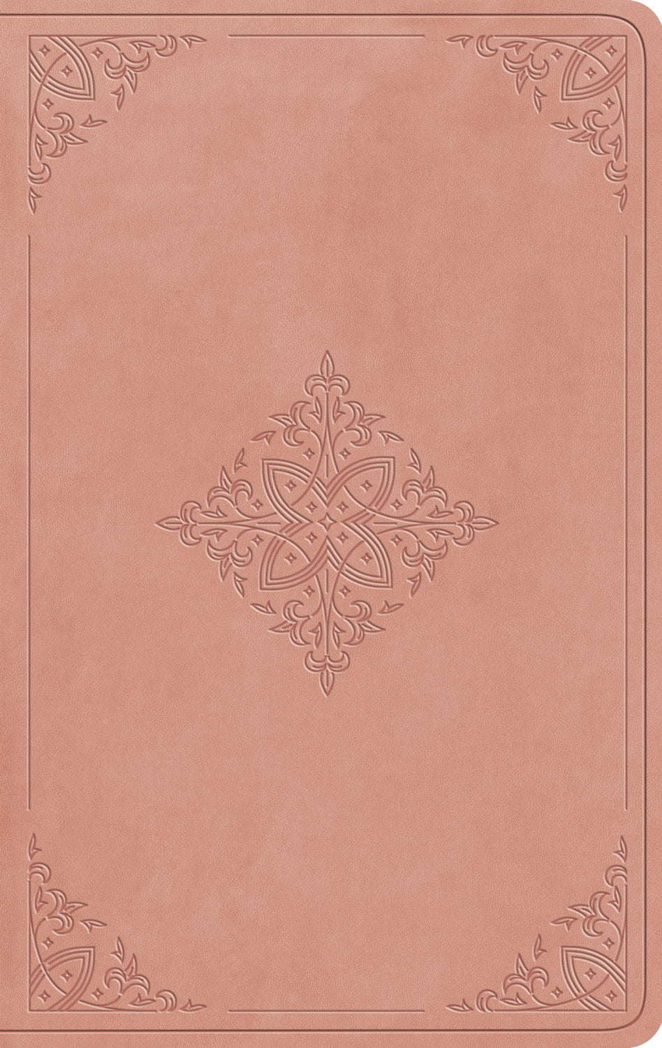 ESV Large Print Value Thinline Bible, Blush Rose, Fleur-de-lis Design