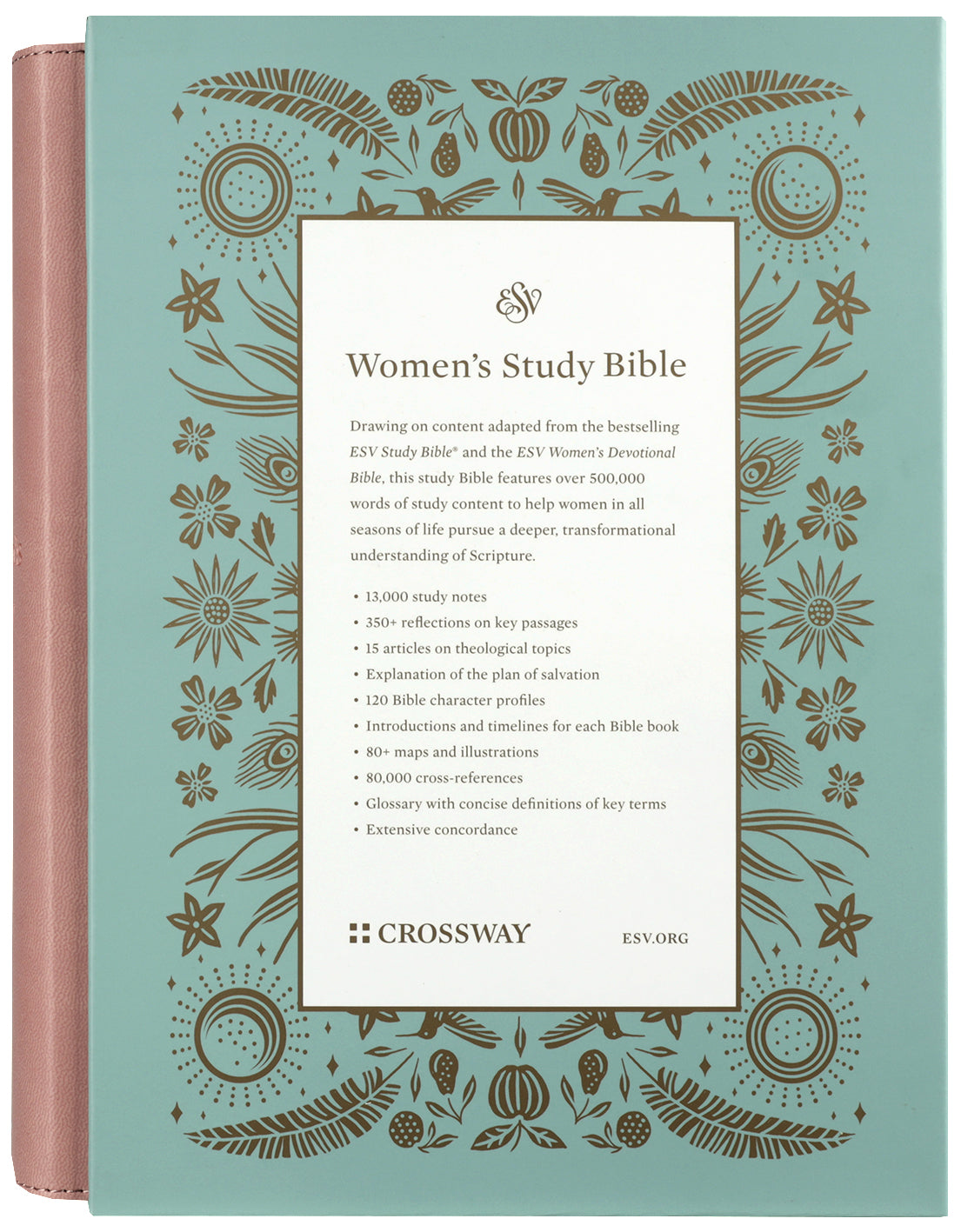 ESV Women's Study Bible, Blush Rose, Floral Bloom Design