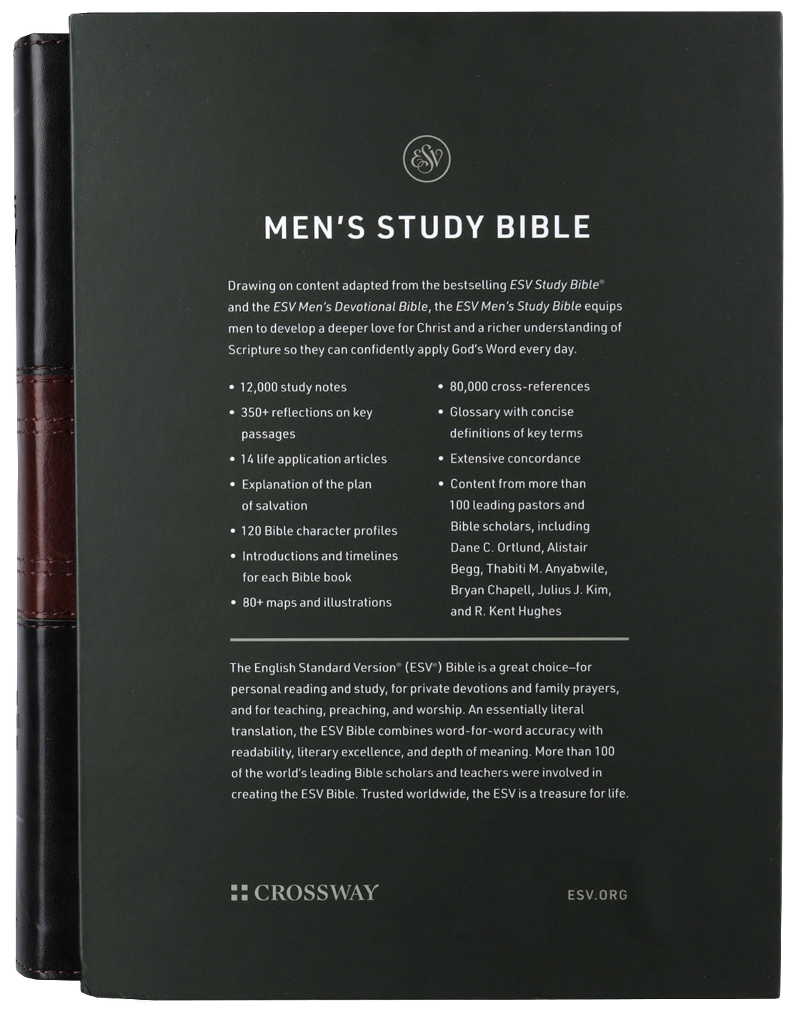 ESV Men's Study Bible, Forest/Tan, Trail Design