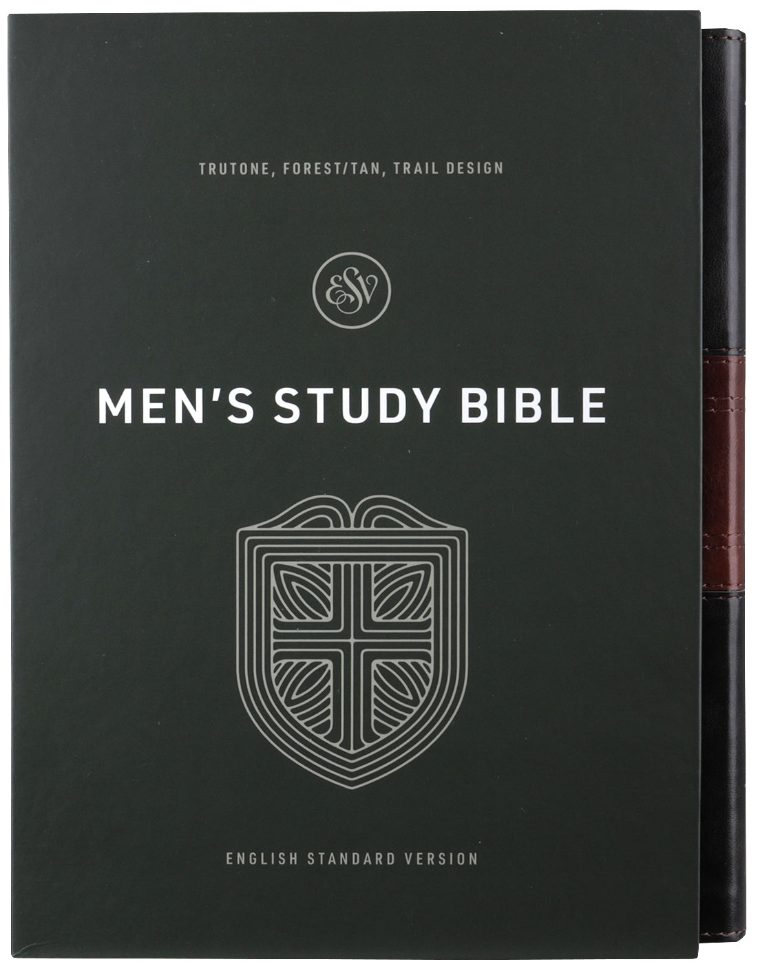 ESV Men's Study Bible, Forest/Tan, Trail Design