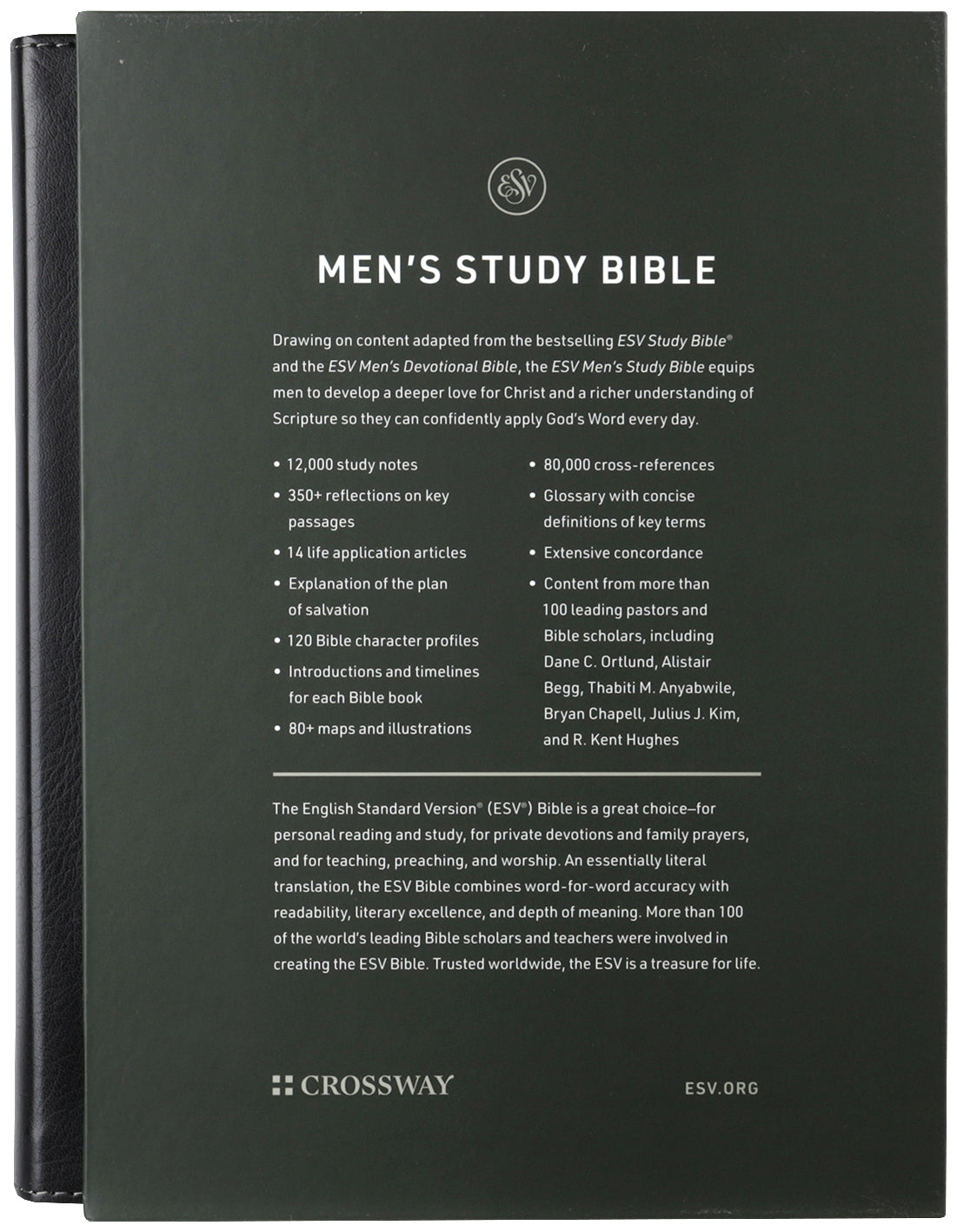 ESV Men's Study Bible, Charcoal, Shield Design