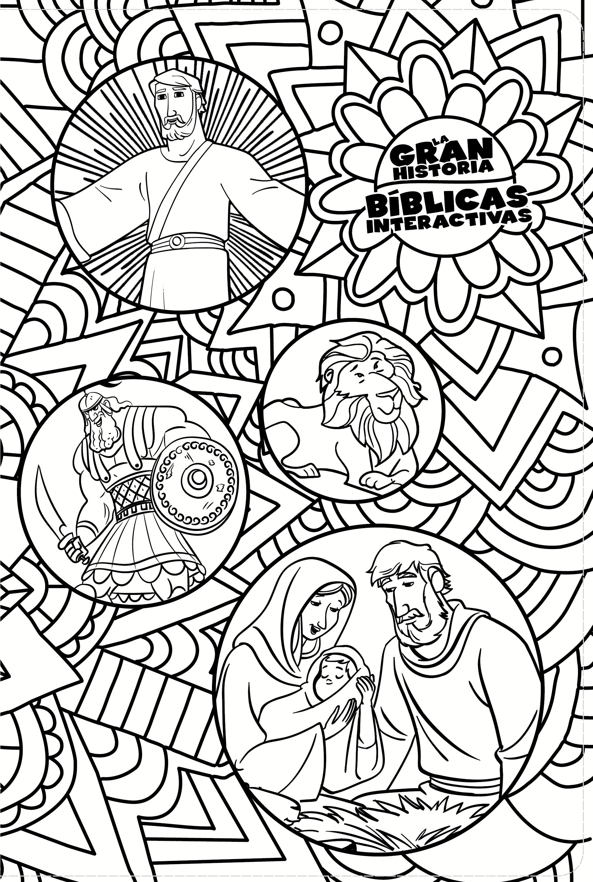 Ntv La Gran Historia Biblia Interactiva Blanco En Tela Para Colorear