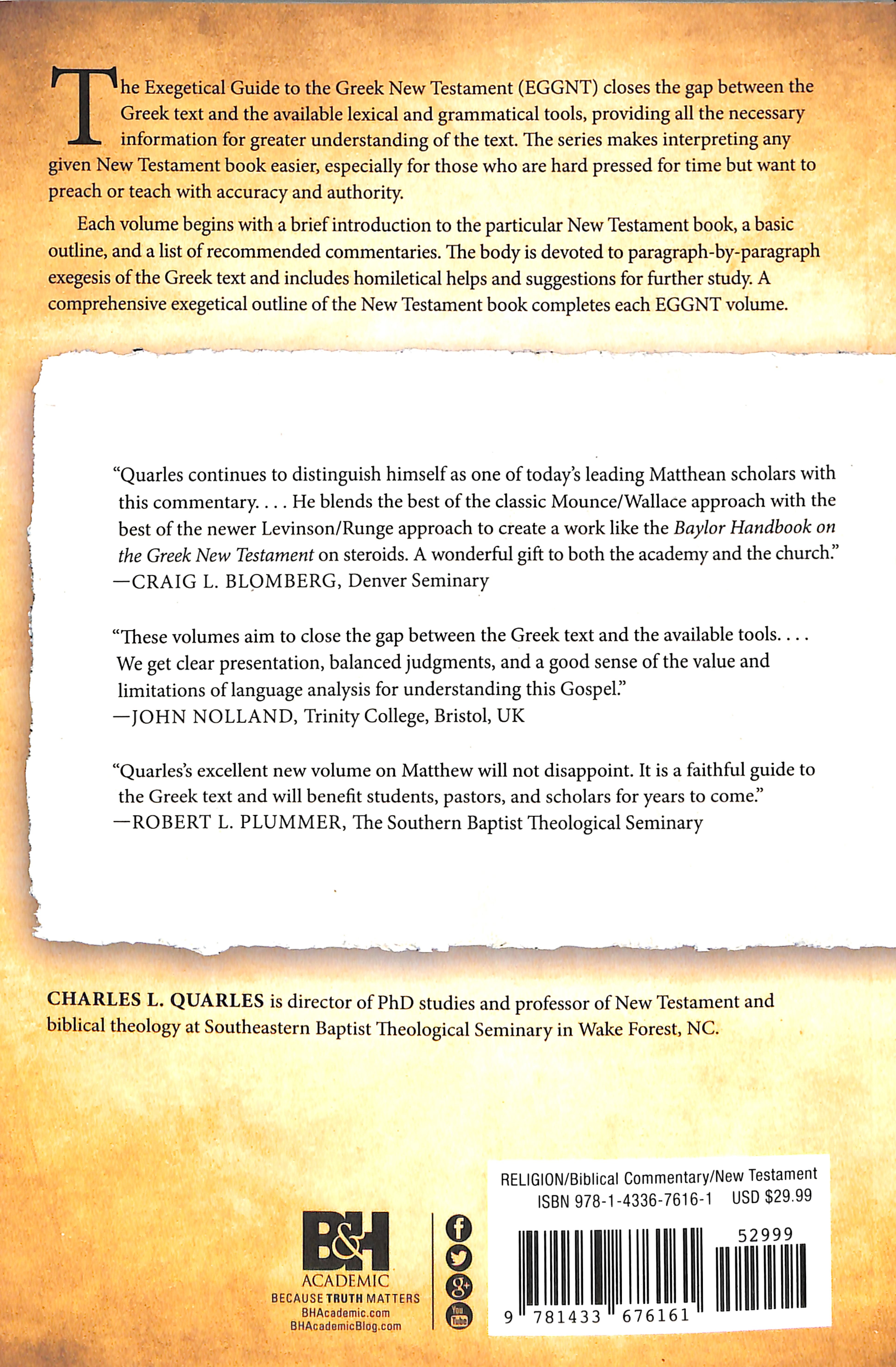 Matthew (Exegetical Guide To The Greek New Testament Series)