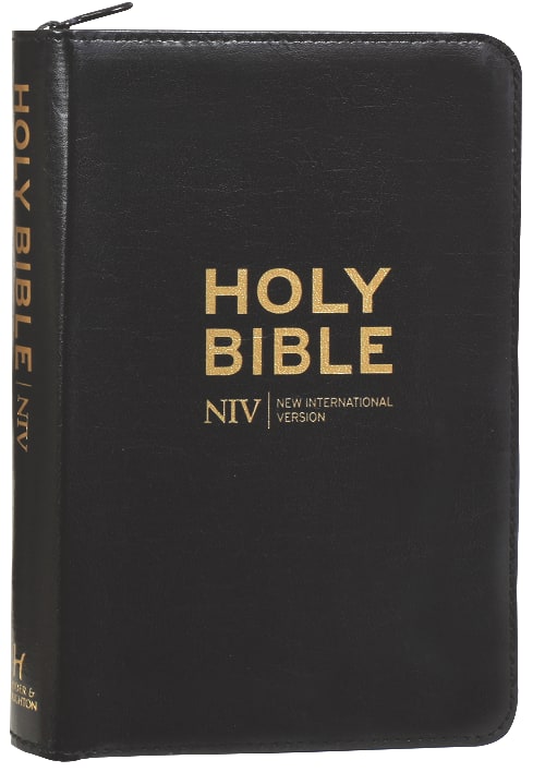 NIV Pocket Bible Black Bonded Leather With Zip
