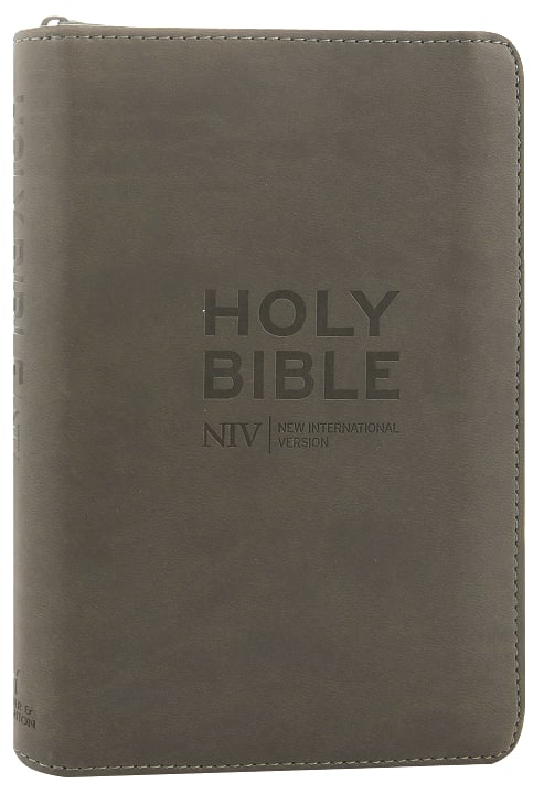 NIV Pocket Bible Charcoal Soft-Tone With Zip