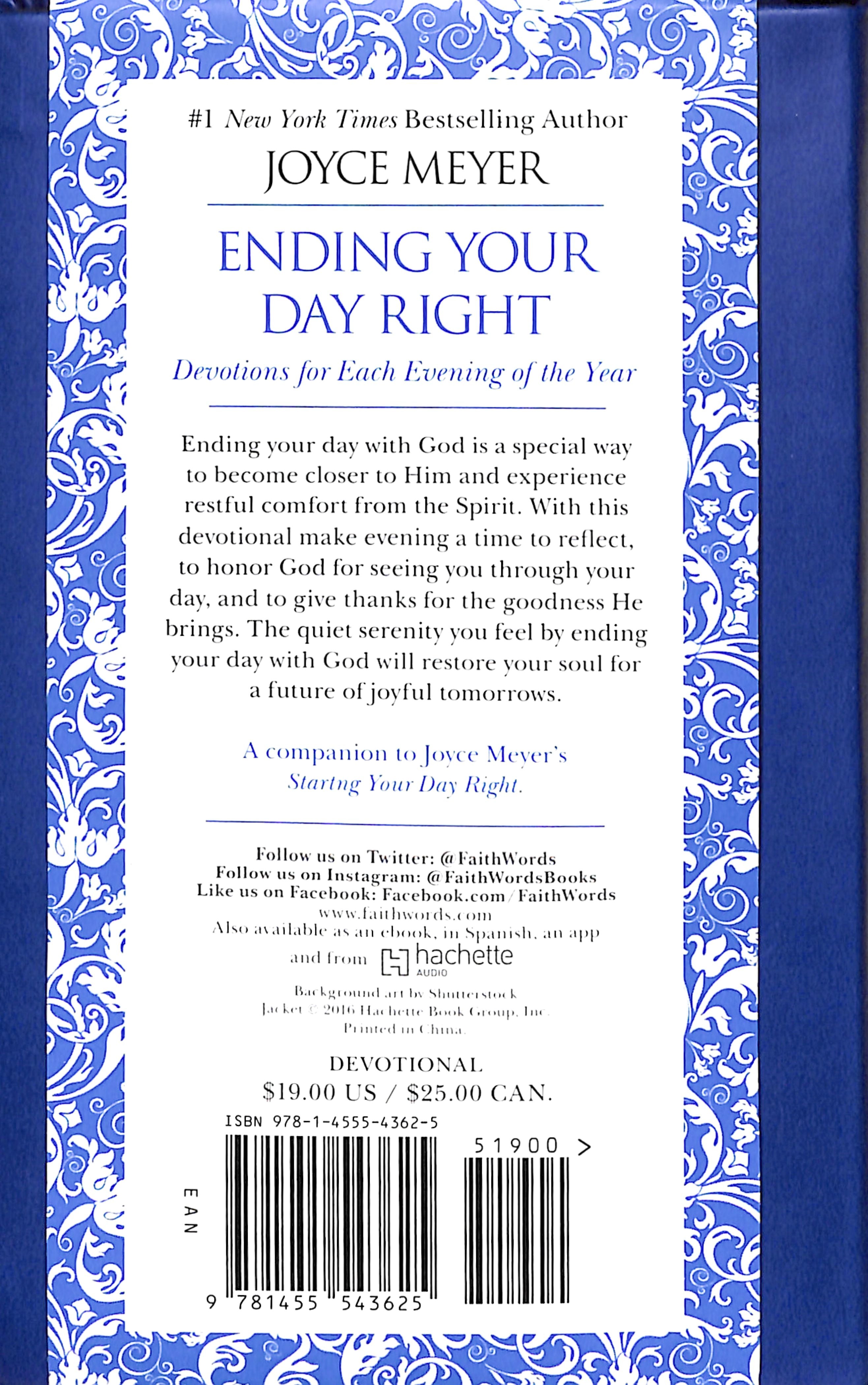 Ending Your Day Right: Devotions For Each Evening of the Year (Blue)