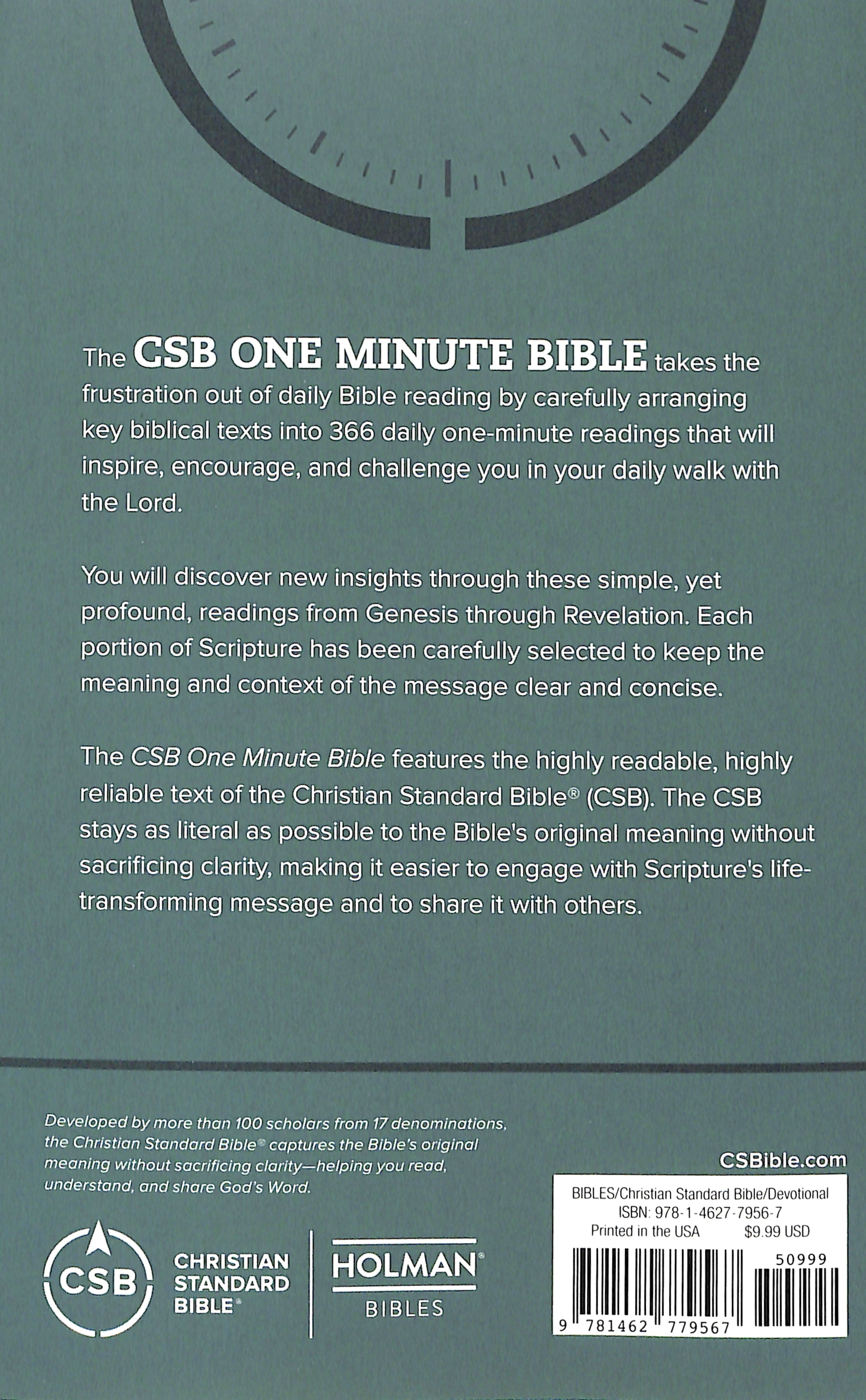 CSB One Minute Bible: Scripture Portions For Daily Devotion