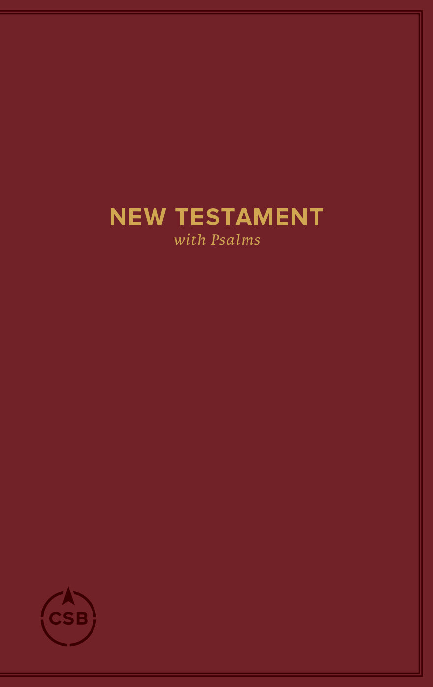 CSB Pocket New Testament With Psalms Burgundy