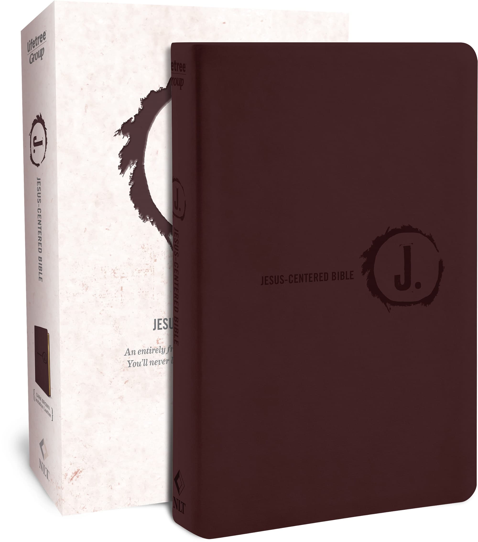 NLT Jesus-Centered Bible, Brown (Red Letter Edition)