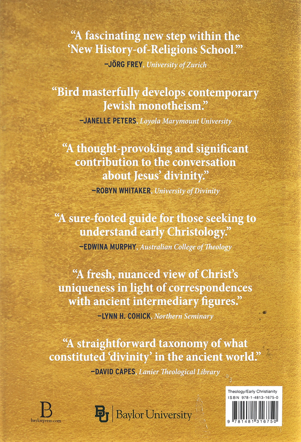Jesus Among the Gods: Early Christology in the Greco-Roman World