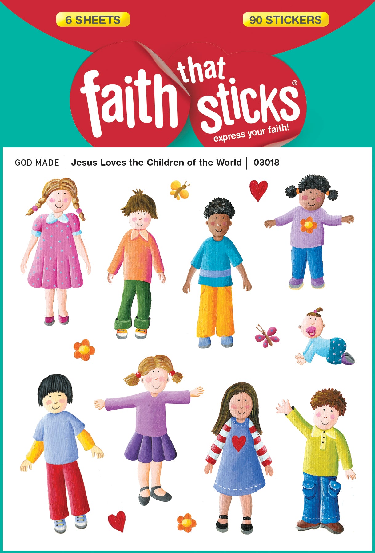 Jesus Loves the Children of the World (6 Sheets, 90 Stickers) (Stickers Faith That Sticks Series)