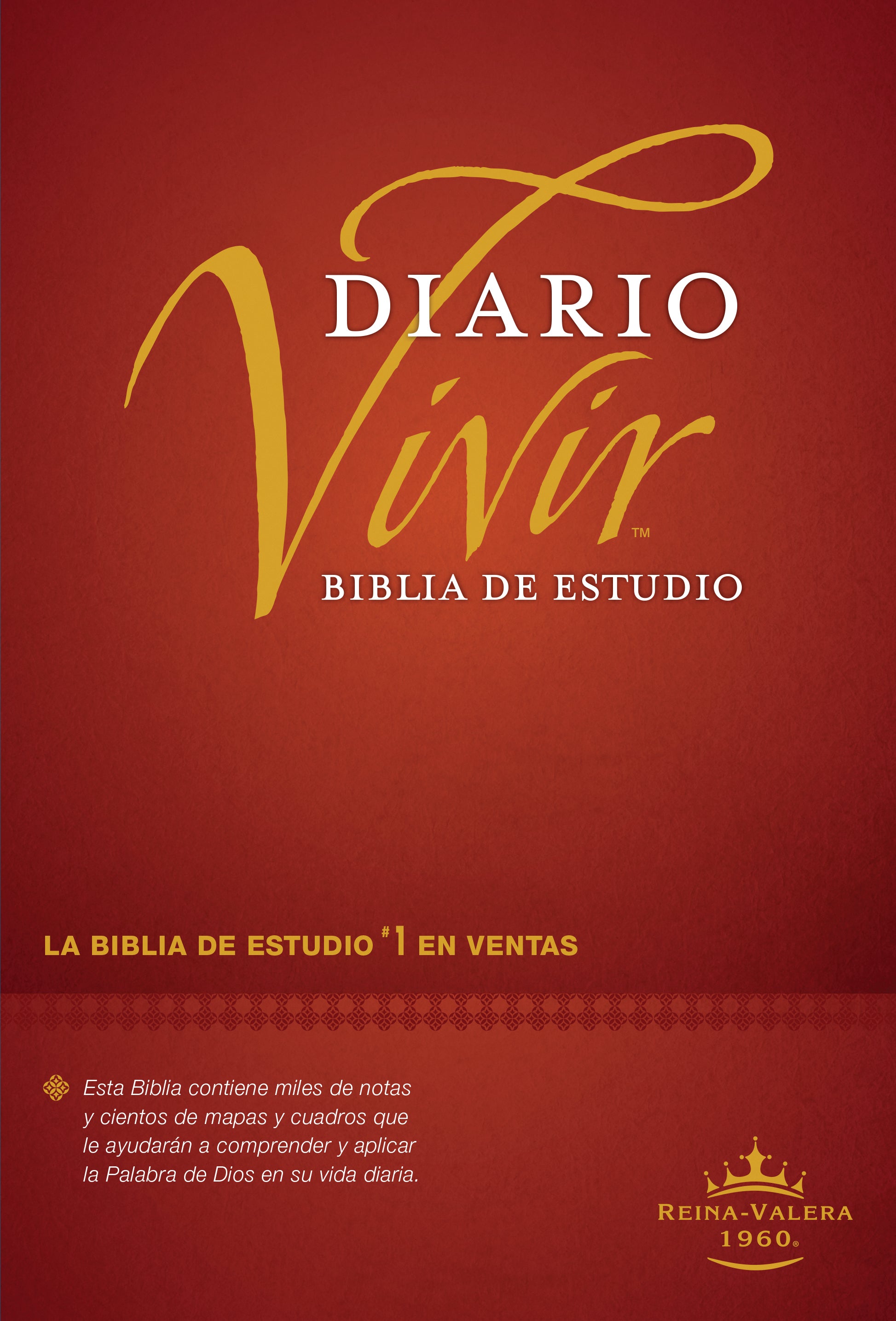 Rvr60 Biblia De Estudio Del Diario Vivir Burgundy (Red Letter Edition)