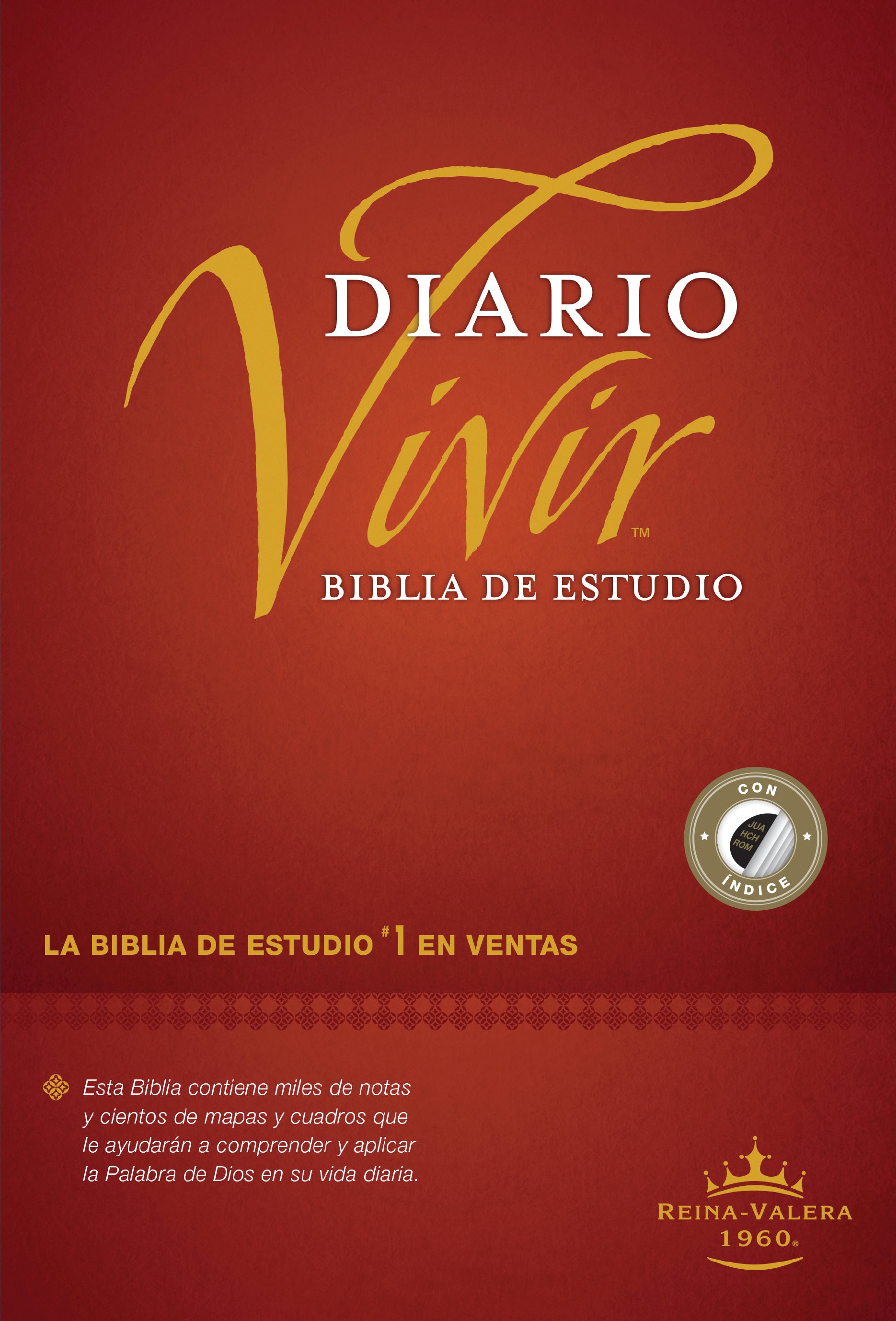 Rvr60 Biblia De Estudio Del Diario Vivir Burgundy Indexed (Red Letter Edition)