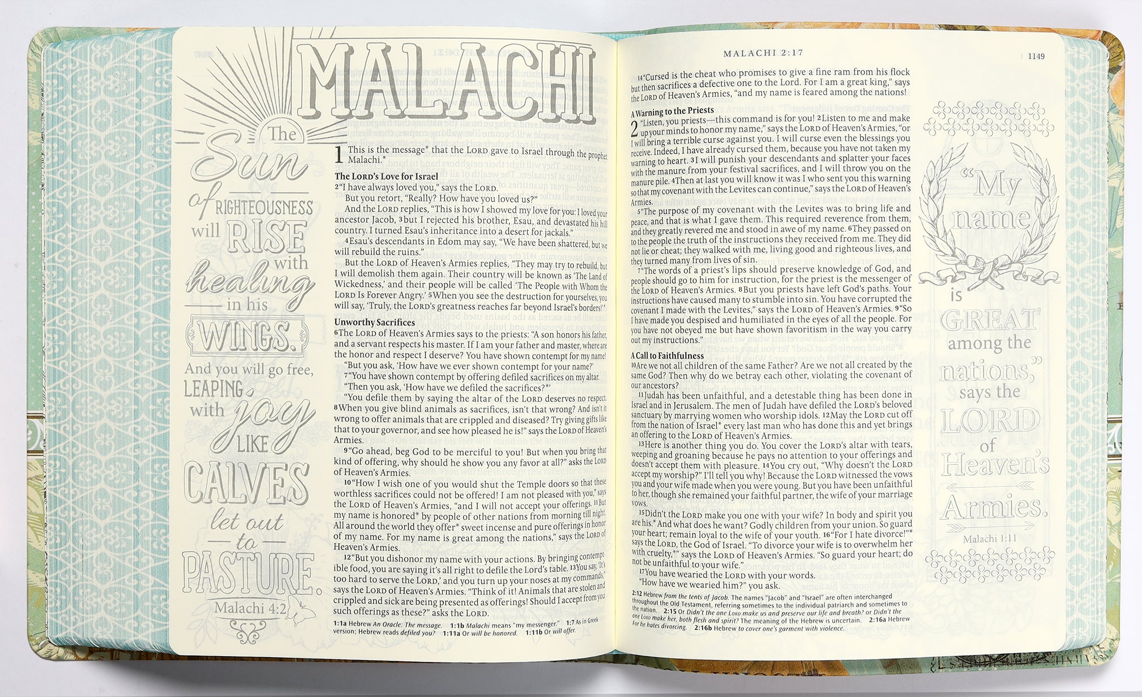 NLT Inspire Creative Journaling Bible Blue/Cream (Black Letter Edition)