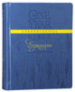 NLT One Year Chronological Bible Expressions Blue Leaves (Black Letter Edition)