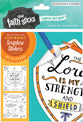 Psalm 28: 7 (4 Sheets, 46 Colorable Stickers) (Stickers Faith That Sticks Series)