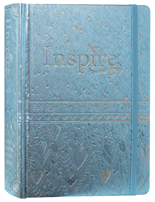 NLT Inspire Bible For Girls Metallic Blue (Black Letter Edition)