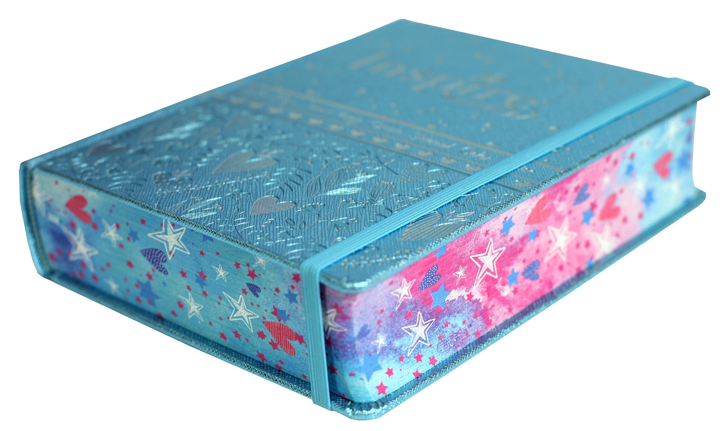 NLT Inspire Bible For Girls Metallic Blue (Black Letter Edition)