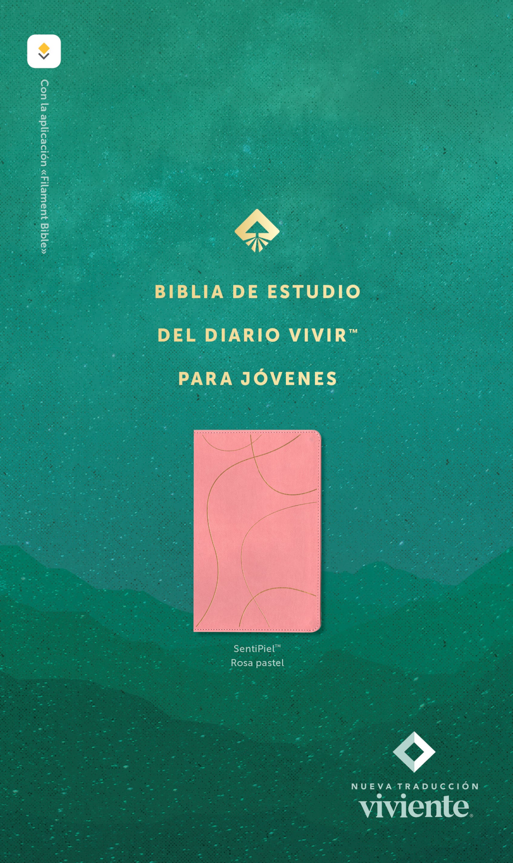 Biblia de estudio del diario vivir para jóvenes NTV (Rosa pastel, Letra Roja, Habilitada para Filament)(Spanish Edition)