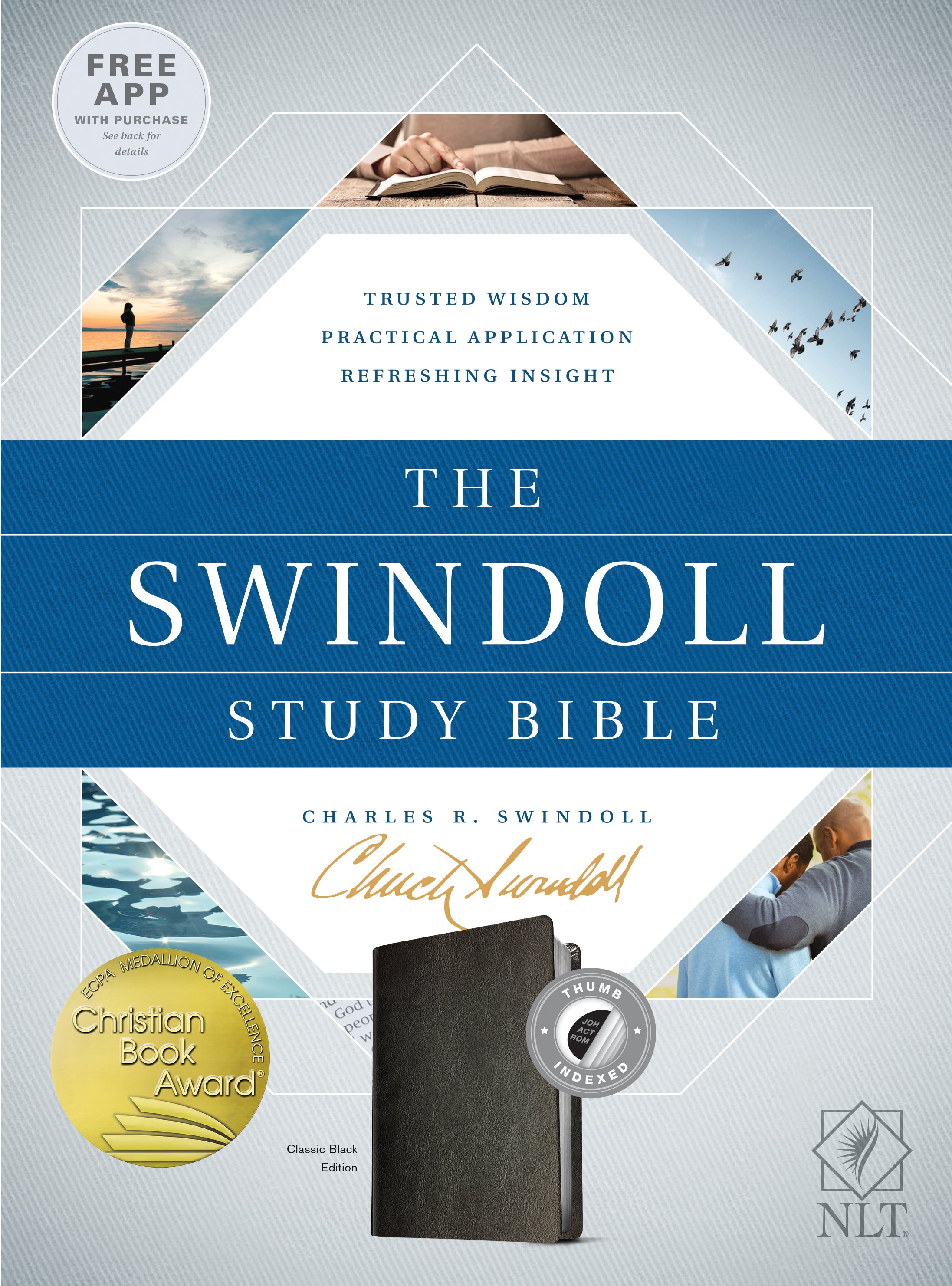 NLT Swindoll Study Bible Indexed Black