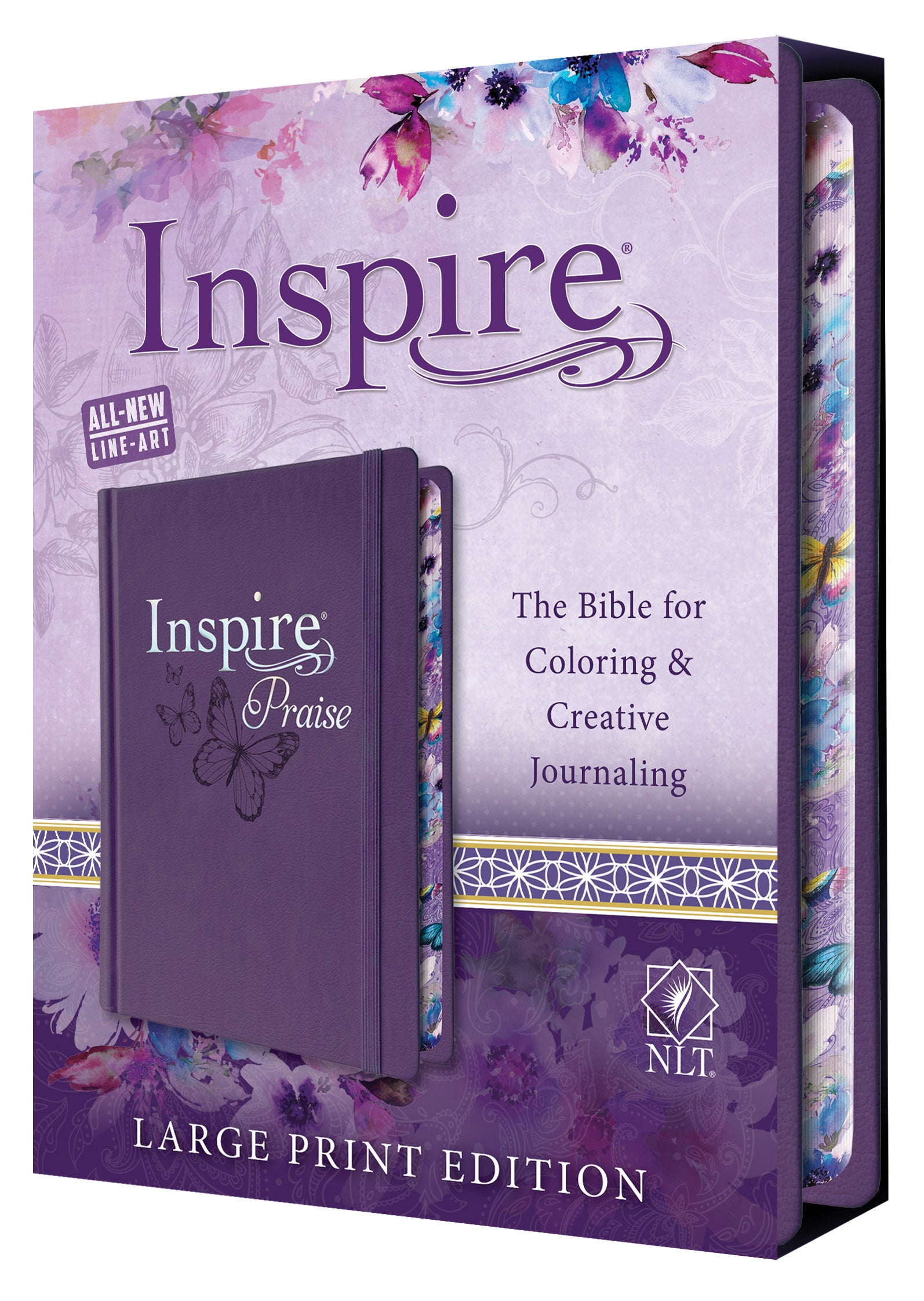 NLT Inspire Praise Bible Large Print (Black Letter Edition)
