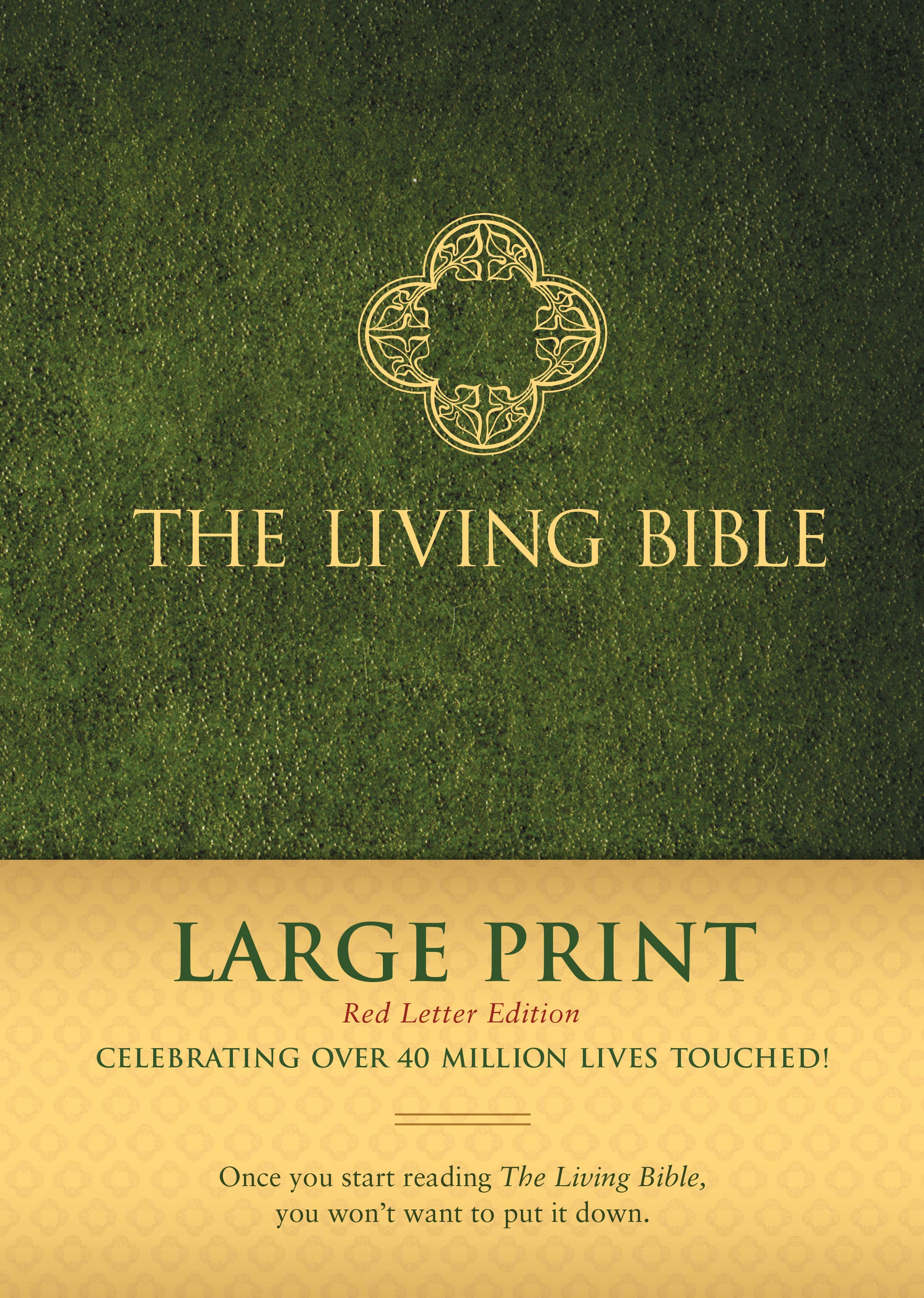 TLB The Living Bible Large Print Green (Red Letter Edition)