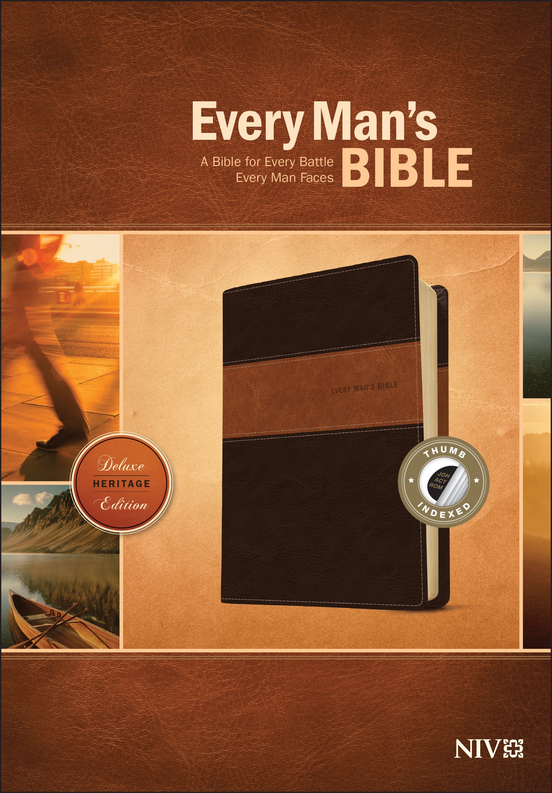 NIV Every Man's Bible Deluxe Heritage Edition Brown/Tan Indexed (Black Letter Edition)