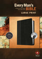 NLT Every Man's Bible Large Print Black/Onyx Indexed (Black Letter Edition)