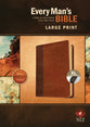 NLT Every Man's Bible Large Print Brown/Tan Indexed (Black Letter Edition)