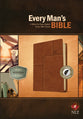 NLT Every Man's Bible Deluxe Messenger Edition Brown Indexed (Black Letter Edition)