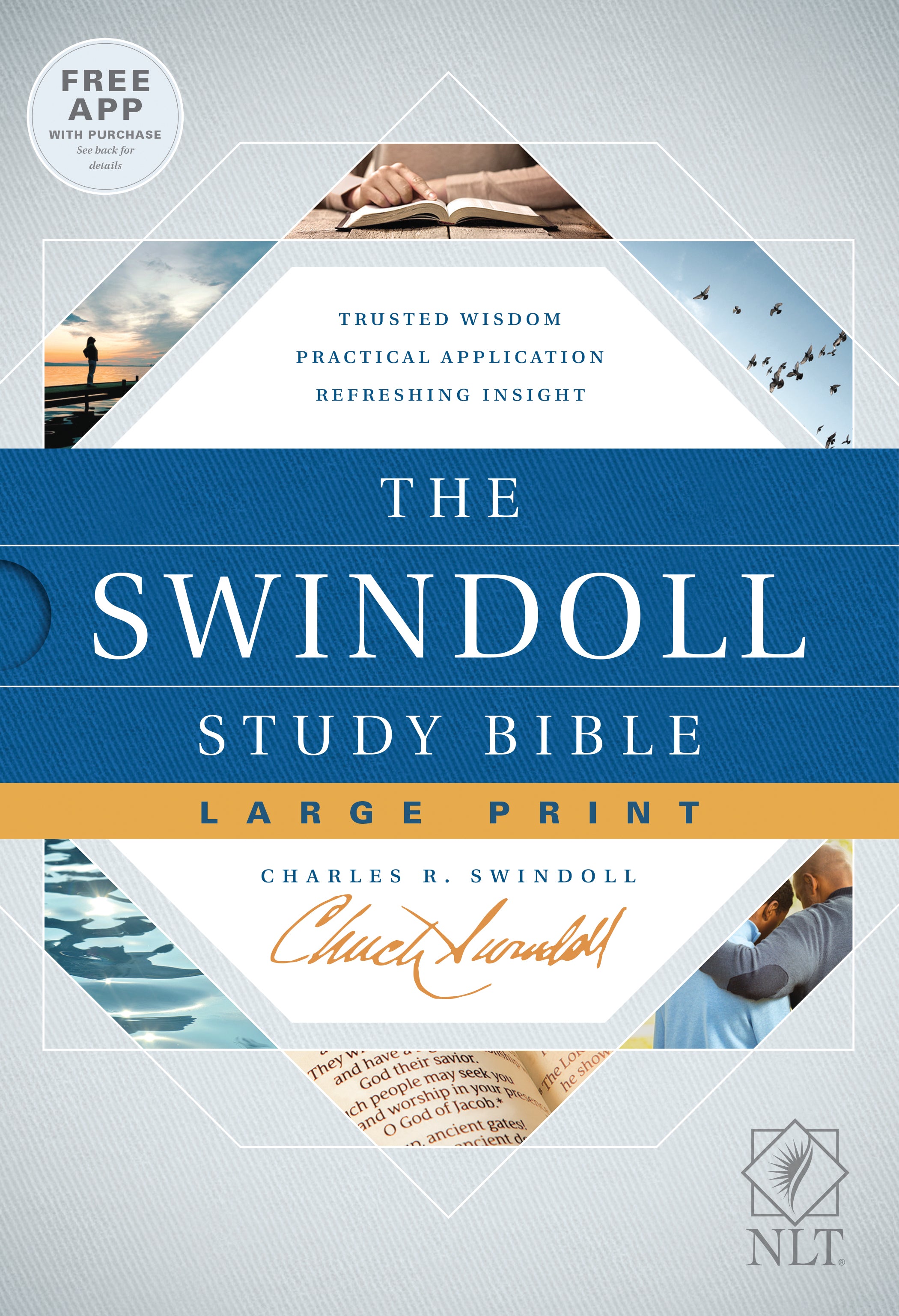 NLT Swindoll Study Bible Large Print (Black Letter Edition)