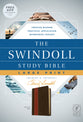 NLT Swindoll Study Bible Large Print Brown/Tan (Black Letter Edition)