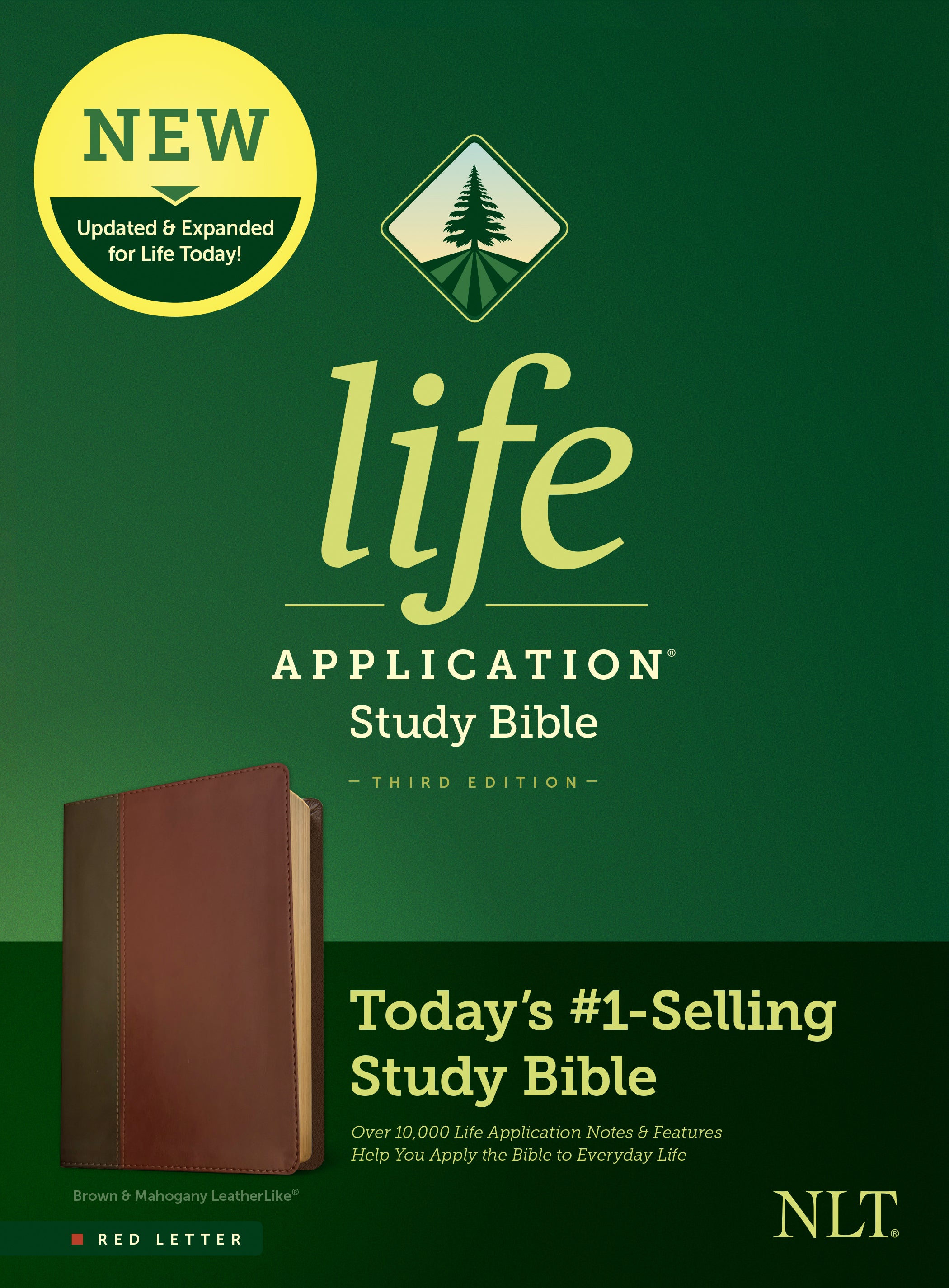 NLT Life Application Study Bible 3rd Edition Brown/Mahogany (Red Letter Edition)