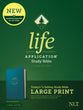 NLT Life Application Study Bible 3rd Edition Large Print Teal Blue (Red Letter Edition)