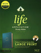 NLT Life Application Study Bible 3rd Edition Large Print Teal Blue Indexed (Red Letter Edition)