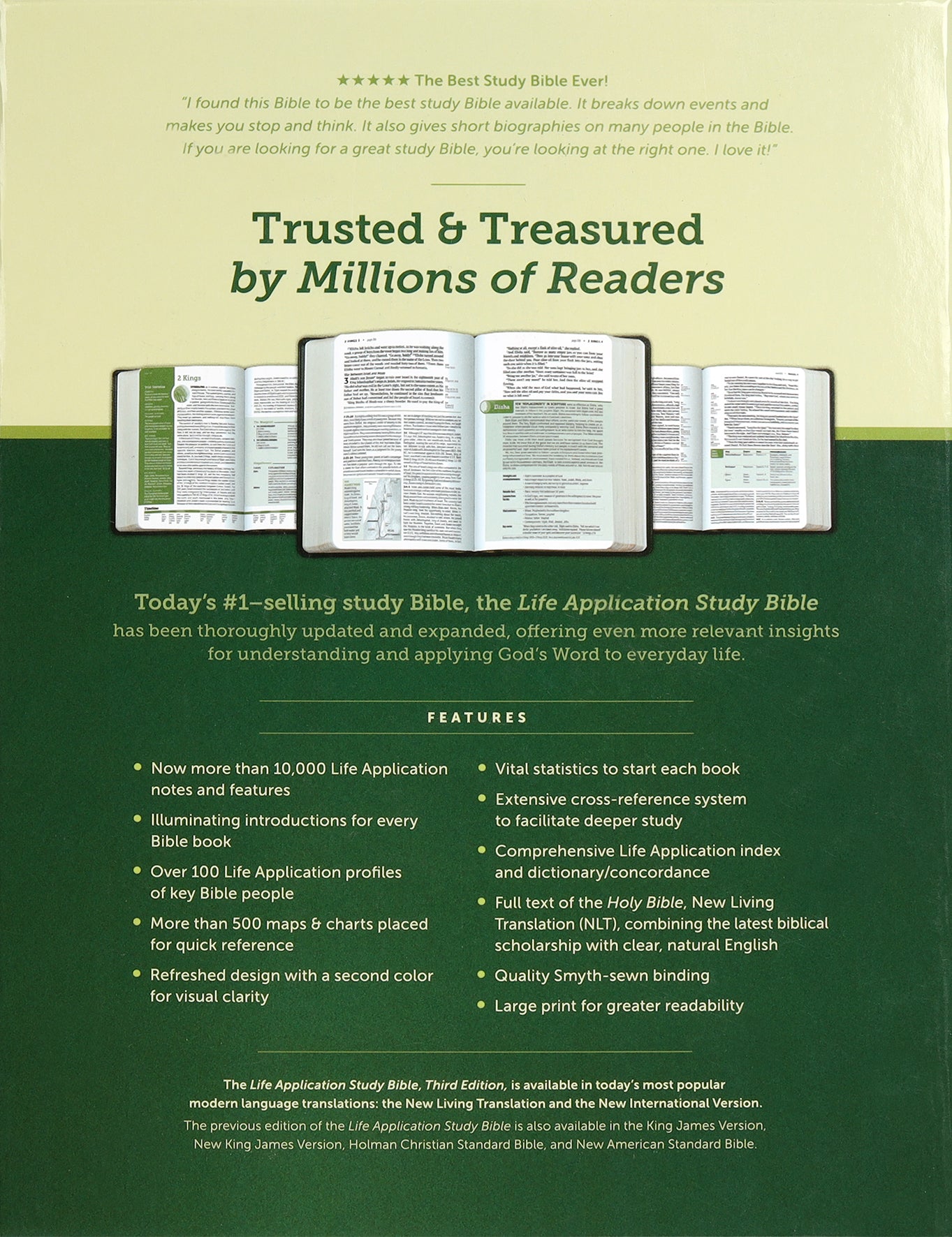 NLT Life Application Study Bible 3rd Edition Large Print Black/Onyx (Red Letter Edition)