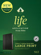 NLT Life Application Study Bible 3rd Edition Large Print Black/Onyx Indexed (Red Letter Edition)