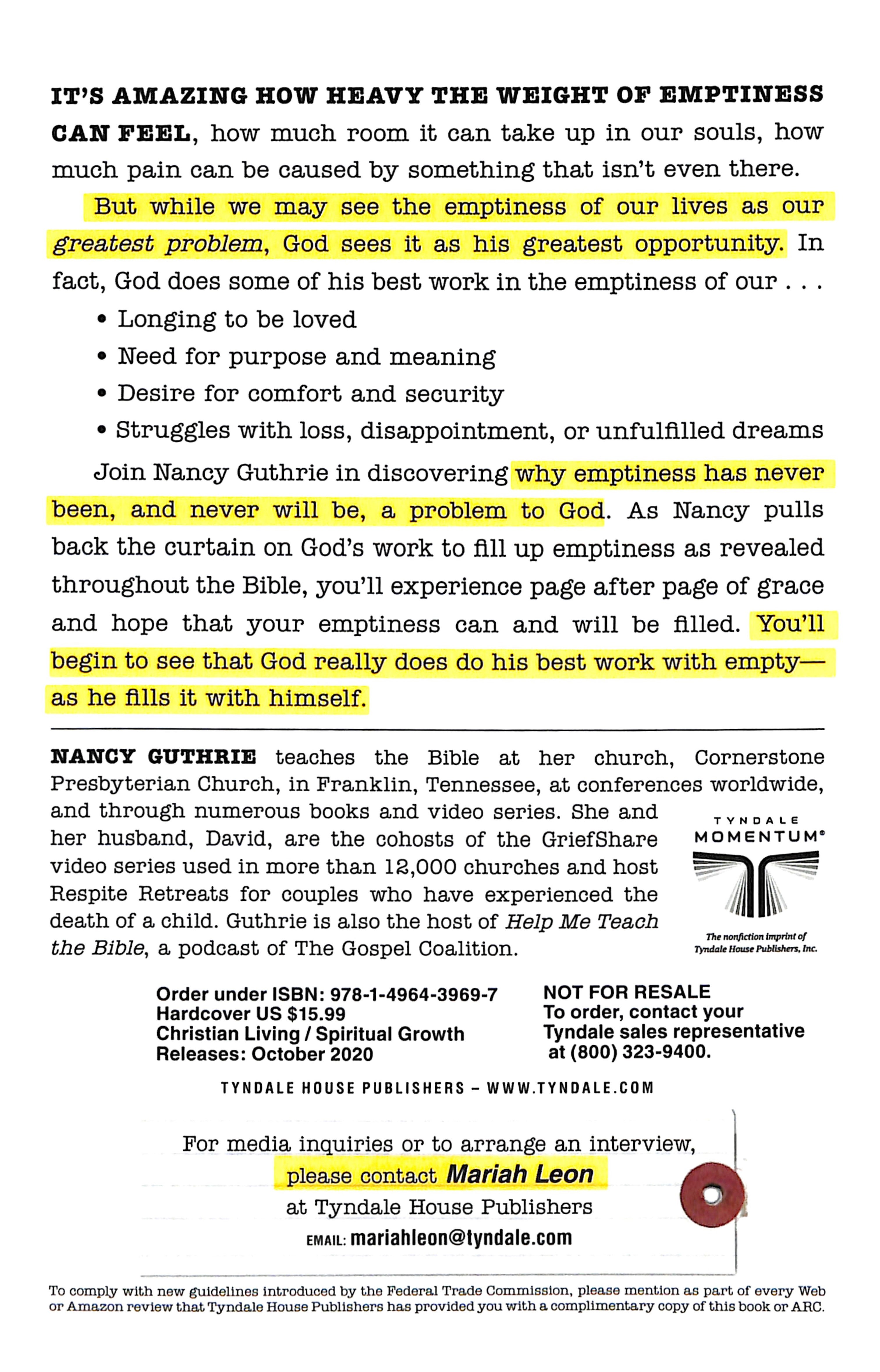 God Does His Best Work With Empty